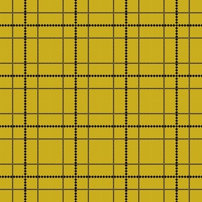 Mint Yellow Dotted Small Scale Grid Pattern