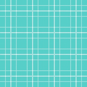 Sky Blue Dotted Grid Small Scale  Pattern