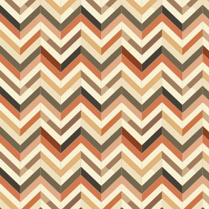 Warm Chevron Charm: Inviting Zigzag Pattern with Earthy Hues