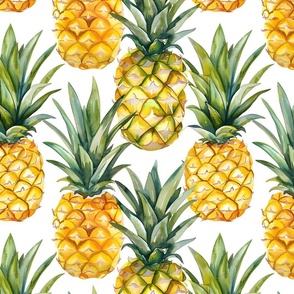 Watercolor Pineapples - large 