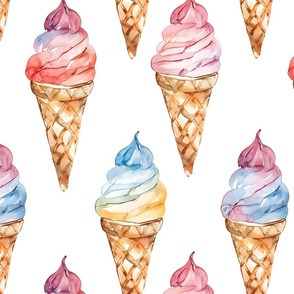 Pastel Ice Cream Cones - large 