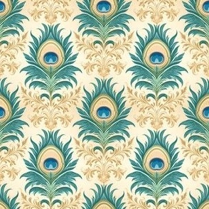 Peacock Feather Damask - small 