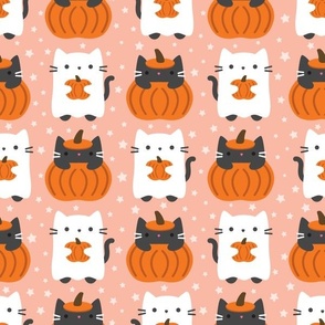 medium halloween cats / peachy