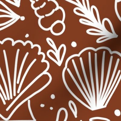 Deep Brown sea shells ocean beach vibes 