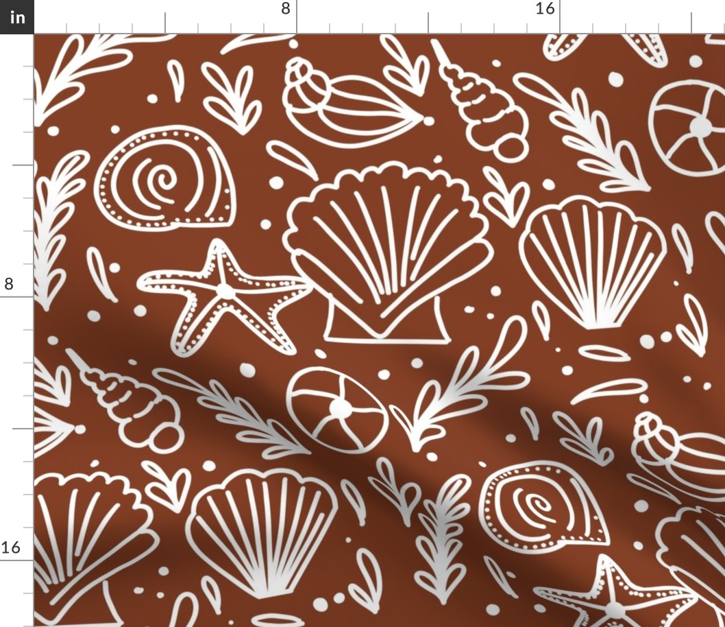 Deep Brown sea shells ocean beach vibes 