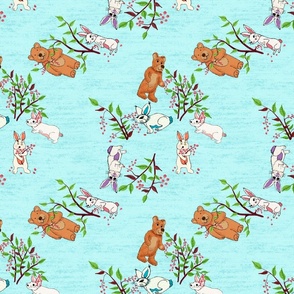 Bunnies, Bears, and Berries 150 Teal