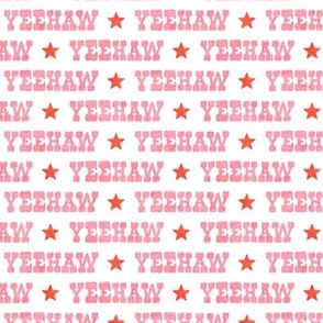 YeeHaw - Cowgirl/Cowboy Western - Pink/white  - LAD24