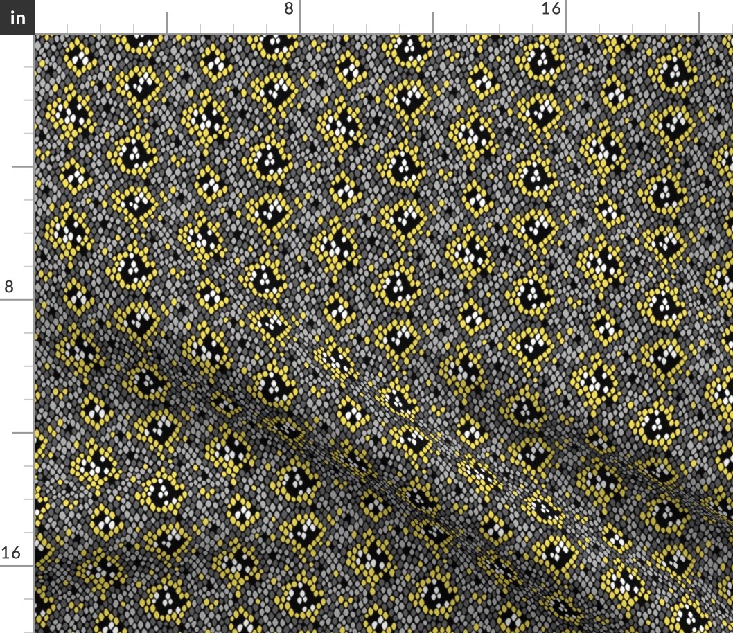 Snakeskin Pattern (Yellow and Gray) – Small Scale
