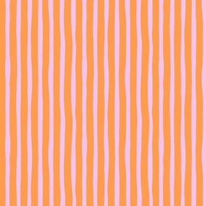 Circus summer - colorful retro vertical stripes orange pink 