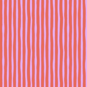 Circus summer - colorful retro vertical stripes tangerine lilac 