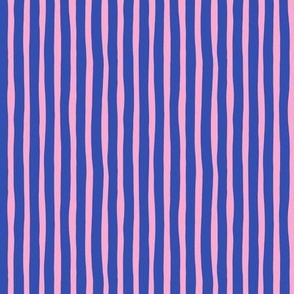 Circus summer - colorful retro vertical stripes pink eclectic blue 