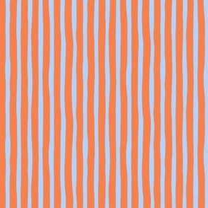 Circus summer - colorful retro vertical stripes orange blue 