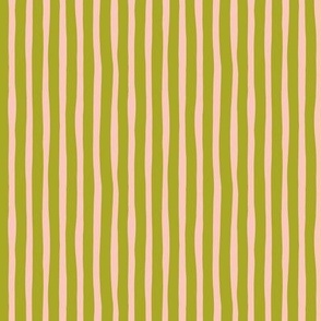 Circus summer - colorful retro vertical stripes olive green sand cream 