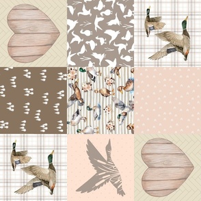 Mallard Duck Blush Patchwork Rearranged