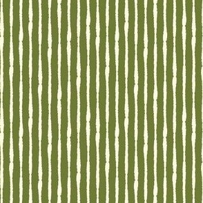 Rough stripes - green & off-white
