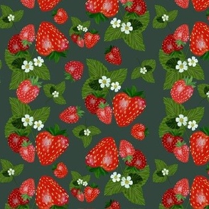 Strawberry Blossoms ( Moody  Green)