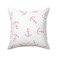 Pink coastal anchors, tossed