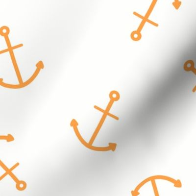 Orange  coastal anchors, tossed