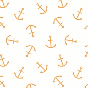 Orange  coastal anchors, tossed