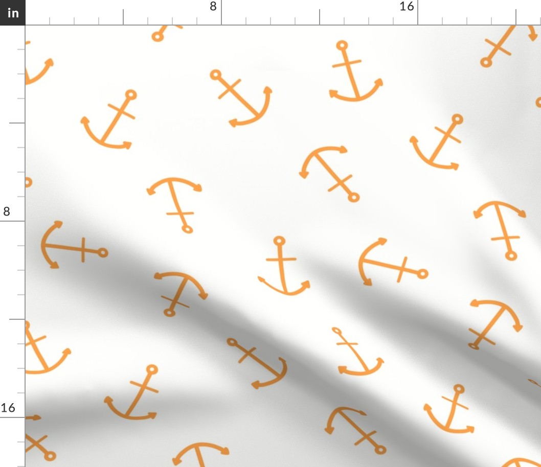 Orange  coastal anchors, tossed
