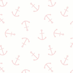 Baby pink  coastal anchors, tossed