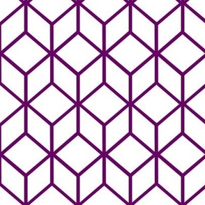 FS Abstract Geometric Box Purple on White