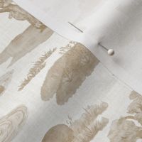 Australian Animal Toile (Brown on "Linen")