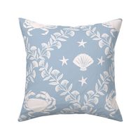 Crab and Scallop Shell Diamond in Seaside Blue (Large)