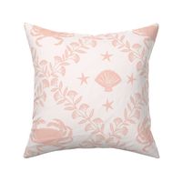 Crab and Scallop Shell Diamond in Seashell Pale Pink (Large)