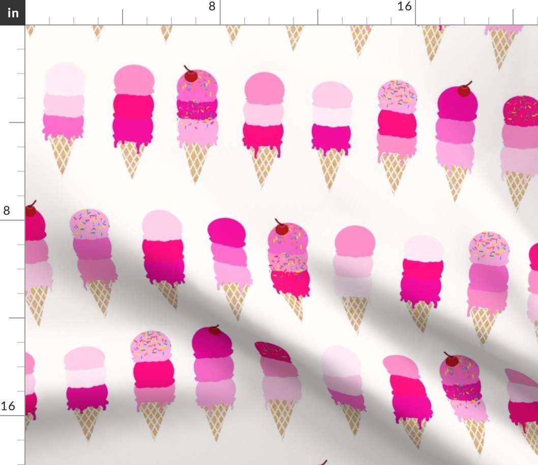 Pink Ice Cream Cones