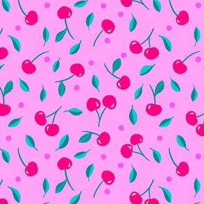 Tossed Cherries - Bright Pink