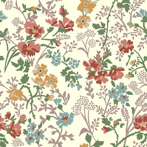90’s Inspired Vintage Floral Pattern