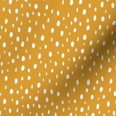 Cute Dots White On Yellow