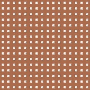 Simple hand drawn squares in white and brown | 1/4 inch
