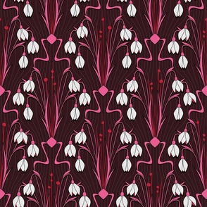 Moody Snowdrops Art Nouveau