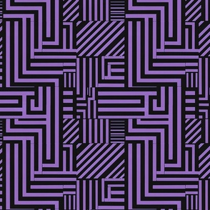 Purple Intrigue Geometric Maze Pattern