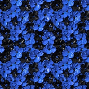 Sapphire Midnight Blossoms