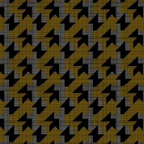 Sunny Houndstooth Elegance in Vibrant Yellow and Black