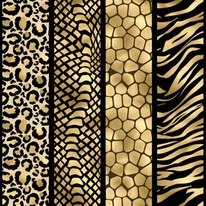 Animal Skin Stripes Gold