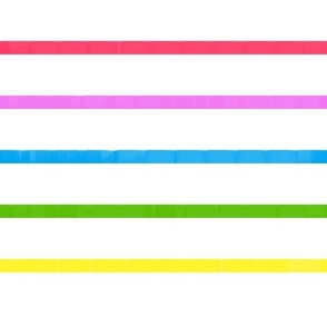 Primary Rainbow Horizontal Stripes