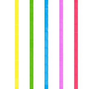 Primary Rainbow vertical Stripes