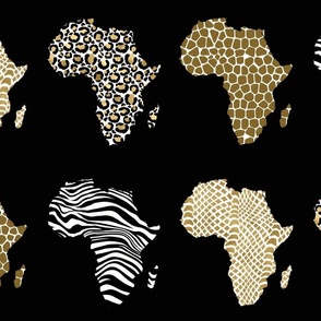 Africa Animal Skins Jumbo on black