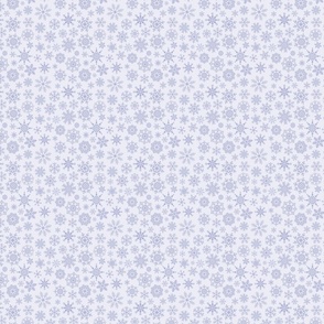 Small - Snowflakes blue on light blue