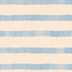 Nautical Costal Horizontal Stripe - Serenity Blue, Linen Cream - (Boathouse)