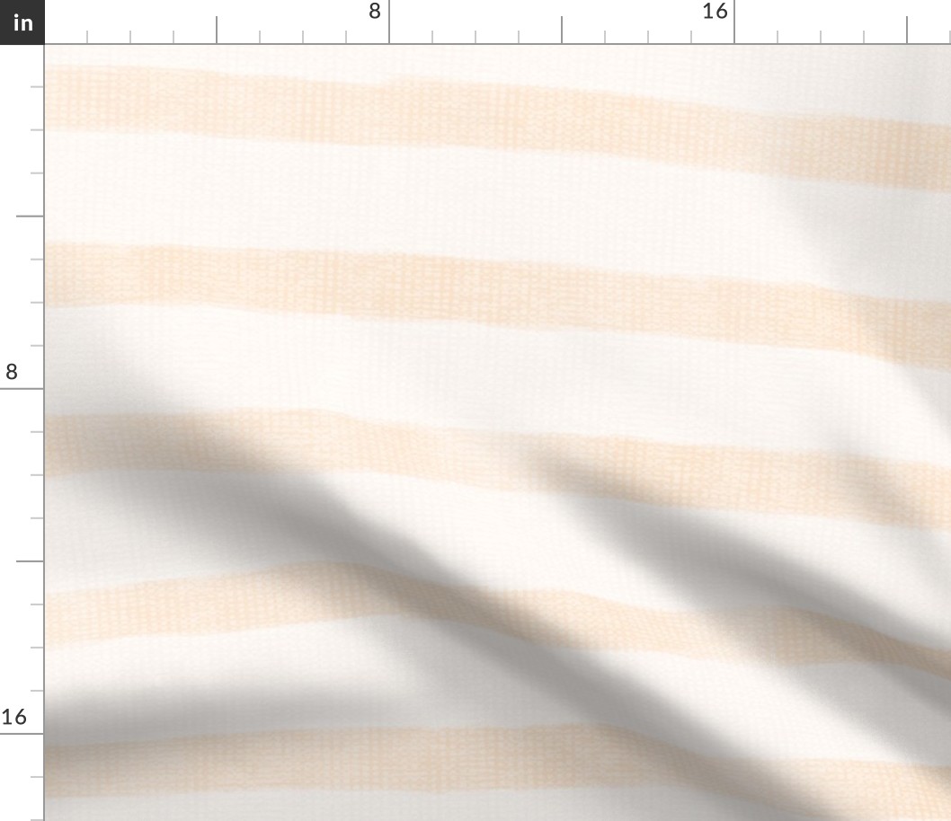 Neutral Nautical Costal Horizontal Stripe - White, Linen Cream - (Boathouse)