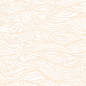Sea Surf Ocean Waves - Linen Cream, Neutral White - (Tidal Wave)