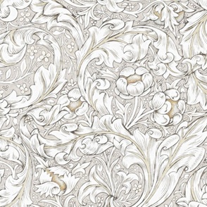 BACHELORS BUTTON  (Old Renaissance Style) IN ANTIQUE WHITE - WILLIAM MORRIS