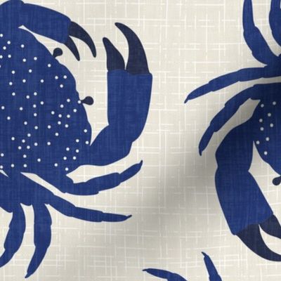 Nautical Crabs - Navy Blue