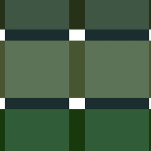 plaid mid century modern check squares large scale green black stripe 