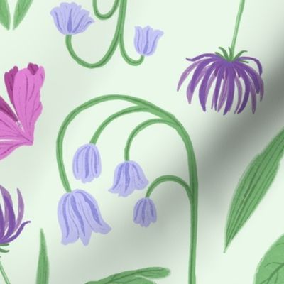 Sussex Florals - Green Background